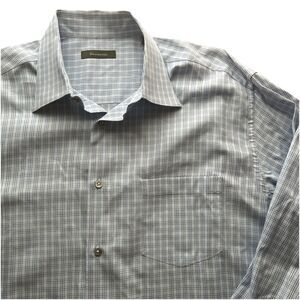 Ermenegildo Zegna Mens XXL Long Sleeve Button Down Dress Shirt Made In Italy